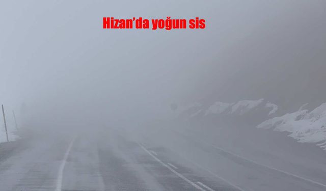 Hizan’da Yoğun Sis Sürücülere Zor Anlar Yaşattı