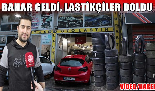 Muş’ta oto lastikçilerde bahar yoğunluğu başladı