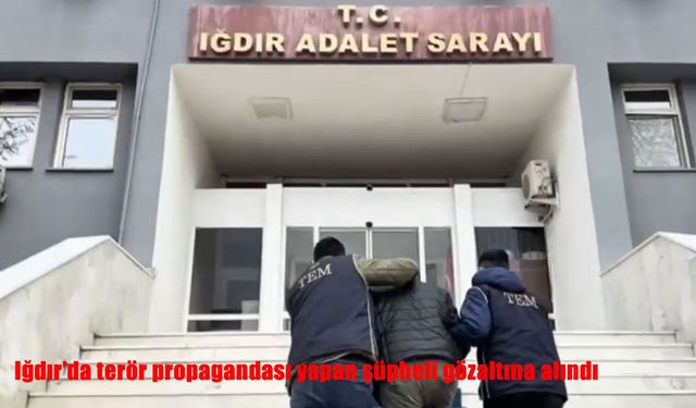Iğdır'da terör propagandası yapan şüpheli gözaltına alındı