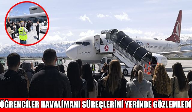 Muş’ta sivil havacılık bölümü öğrencilerinden Sultan Alparslan Halimanı’na teknik gezi