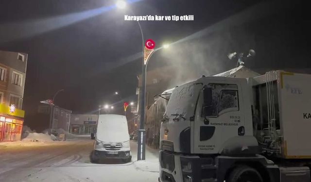 Erzurum’da kar ve tip etkili
