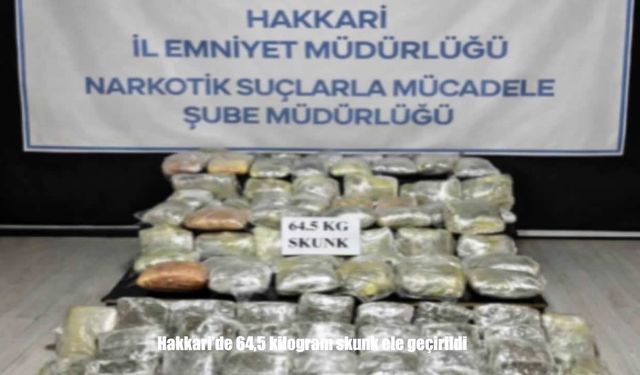 Hakkari’de Zehir Tacirlerine Darbe