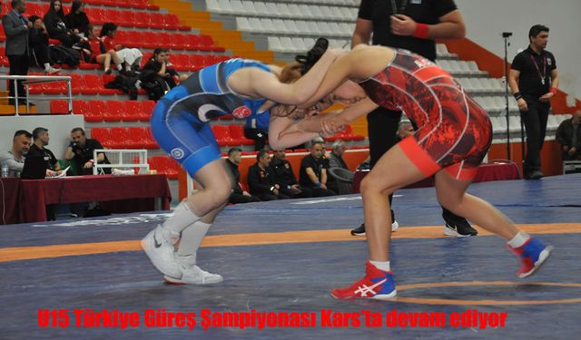 Kars’ta dev organizasyon: U15 Türkiye Güreş Şampiyonası sürüyor