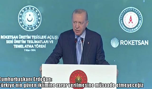Cumhurbaşkanı Erdoğan ROKETSAN Tesisleri açılışında konuştu