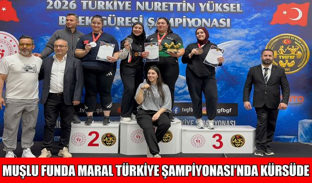 Muşlu sporcu Funda Maral Türkiye üçüncüsü oldu