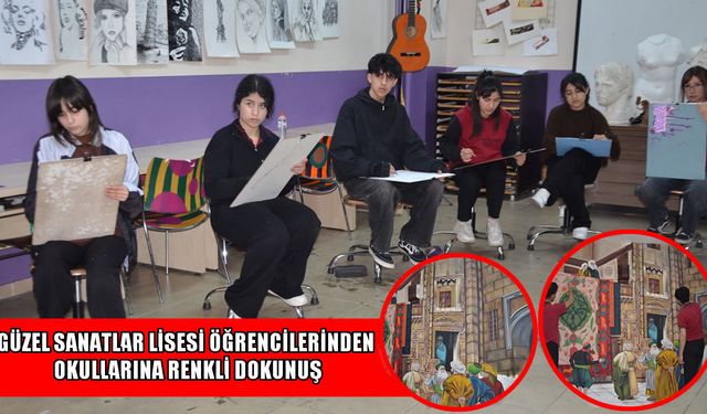 Muş’ta öğrenciler okul duvarlarını sanat eserine dönüştürüyor