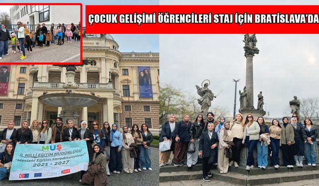 Muş’tan Bratislava’ya Erasmus+ stajı: Öğrenciler 2 haftalık eğitim için yola çıktı