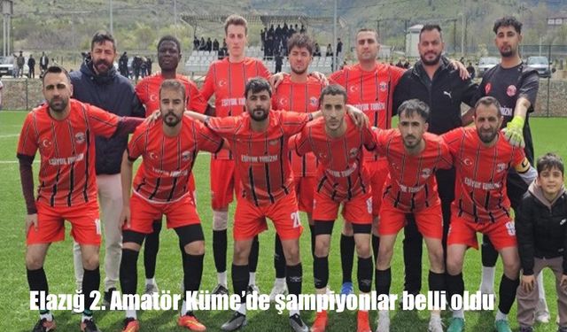 Elazığ 2. Amatör Küme’de şampiyonlar belli oldu