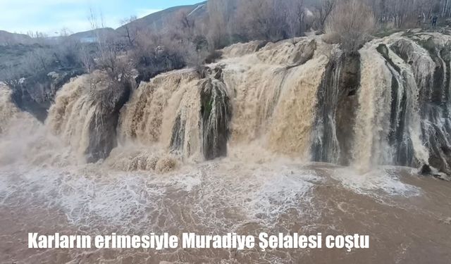 Muradiye Şelalesi’nde debi artışı dikkat çekti