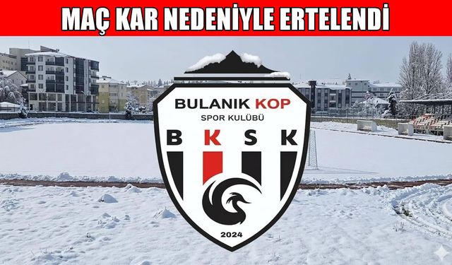 Bulanık Kopspor-Dersimspor maçına kar engeli