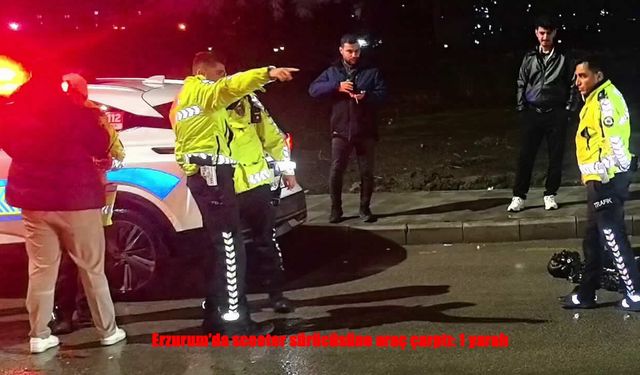 Erzurum'da Trafik Kazası: 1 Yaralı