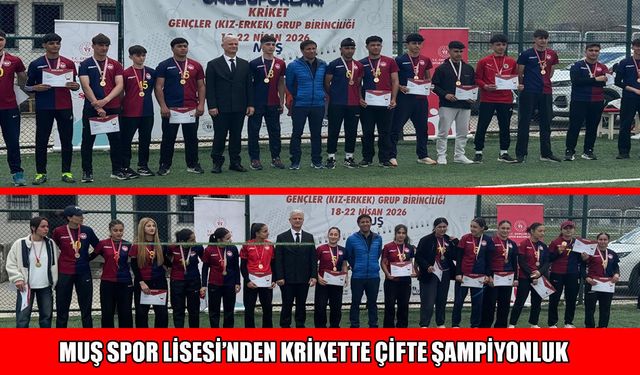 Muş Spor Lisesi’nden krikette çifte şampiyonluk