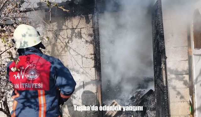Van Tuşba’da odunluk yangını: İtfaiye müdahale etti