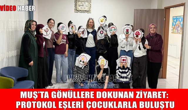 Muş’ta protokol eşleri koruma altındaki çocuklarla buluştu