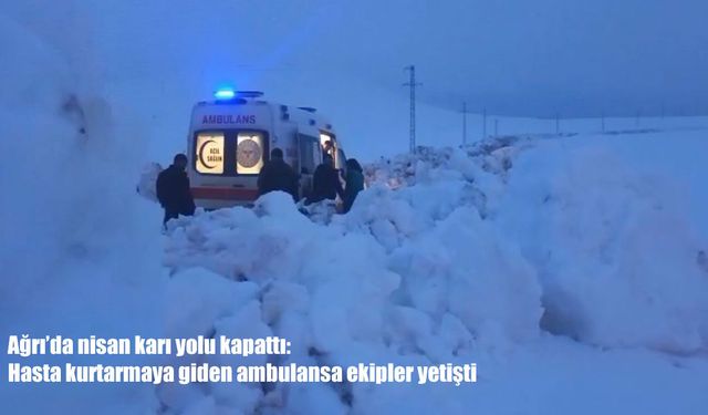 Ağrı'da kar yağışı ulaşımı vurdu: Ekipler 35 yaşındaki hasta için seferber