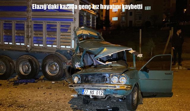 Elazığ’da feci kaza: 20 yaşındaki genç kız hayatını kaybetti