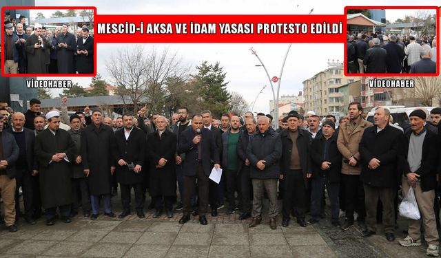 Muş’ta İsrail’in İdam Yasası ve Mescid-i Aksa kararı protesto edildi