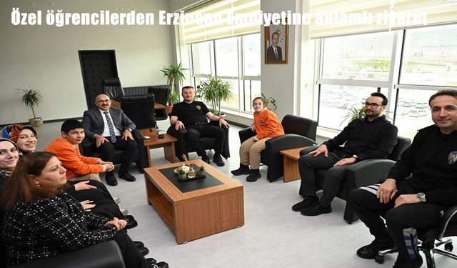 Erzincan’da özel öğrenciler Polis Haftası kapsamında emniyeti ziyaret etti