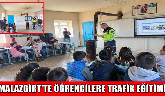 Malazgirt’te jandarmadan öğretmen ve öğrencilere trafik eğitimi