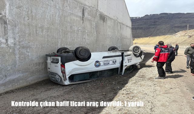 Malatya'da kontrolde çıkan araç devrildi: 1 yaralı