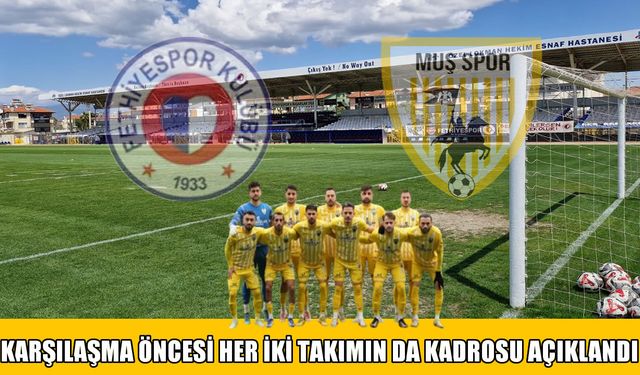 Fethiyespor-Muşspor maçında ilk 11’ler belli oldu
