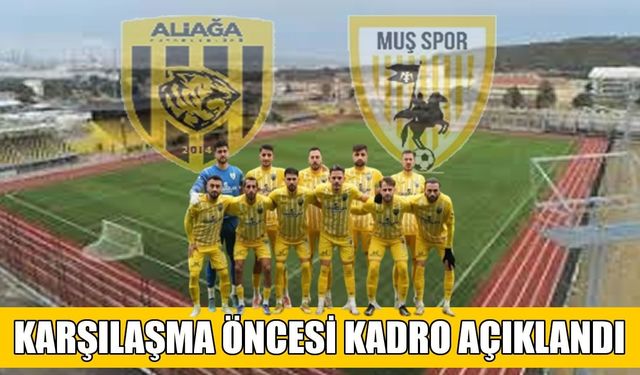 Muşspor-Aliağa FK maçının kadrosu açıklandı
