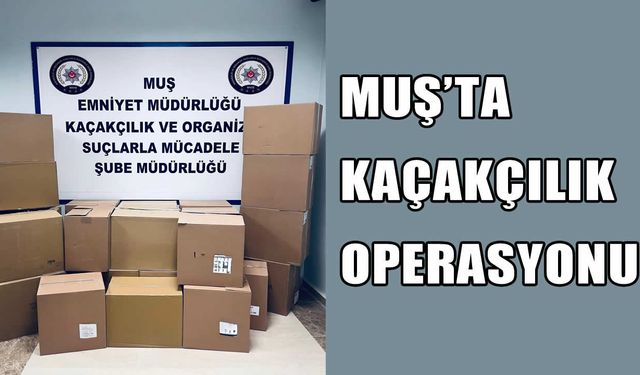 Muş’ta 260 bin adet kaçak makaron ele geçirildi