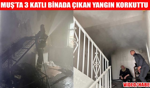 Muş’ta 3 katlı binada yangın!