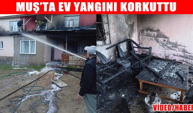Muş’ta elektrik kontağından çıkan yangın korkuttu
