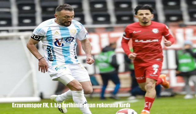 Erzurumspor FK’dan Tarihi Başarı: 1. Lig Puan Rekoru Kırıldı