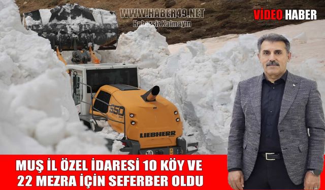 Muş’ta mayıs ayında karla mücadele: 10 metrelik kar kütleleri aşılıyor