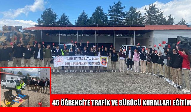 Malazgirt’te jandarmadan öğrencilere trafik eğitimi