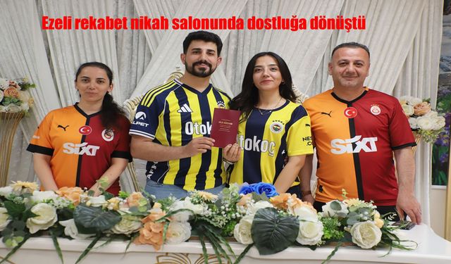 Ezeli rekabet nikah salonunda dostluğa dönüştü