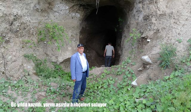İnsan Gücüyle Açılan Tünel Yarım Asırdır Tarımı Ayakta Tutuyor