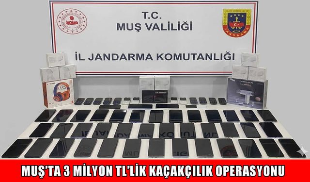 Malazgirt'te kaçakçılık operasyonu: 3 milyon TL'lik ürün ele geçirildi
