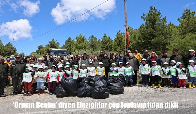Elazığ’da Ormanlar İçin El Ele: Çöp Toplandı, Fidanlar Toprakla Buluştu