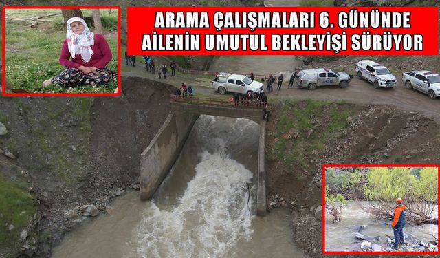 Muş’ta dereye düşen Yıldız’ın eşyalarına ulaşıldı