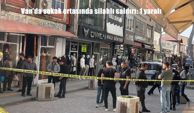 Van'da sokak ortasında silahlı saldırı: 1 yaralı