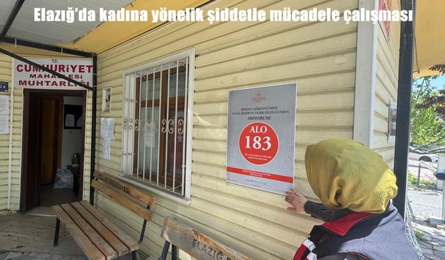 Elazığ’da kadına yönelik şiddetle mücadele çalışması
