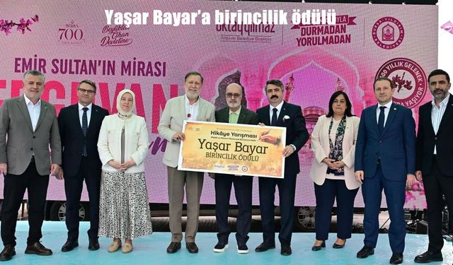 Erzurumlu yazar Yaşar Bayar’a Bursa’da birincilik ödülü