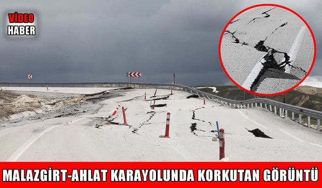 Malazgirt-Ahlat kara yolunda zemin kayması!
