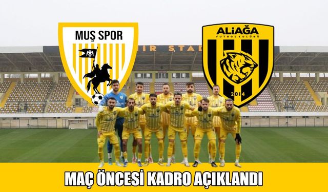 Muşapor-Aliağa karşılaşmasının kadrosu açıklandı