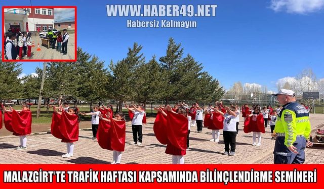 Malazgirt’te öğrencilere uygulamalı trafik eğitimi