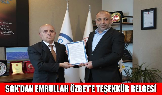 SGK’dan Haber49’a teşekkür belgesi