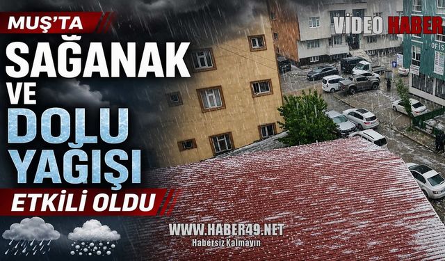 Muş'ta sağanak ve dolu hayatı felç etti