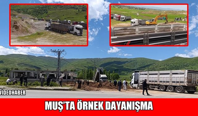 Muş’ta 50 tır şoförü cami inşaatı için seferber oldu