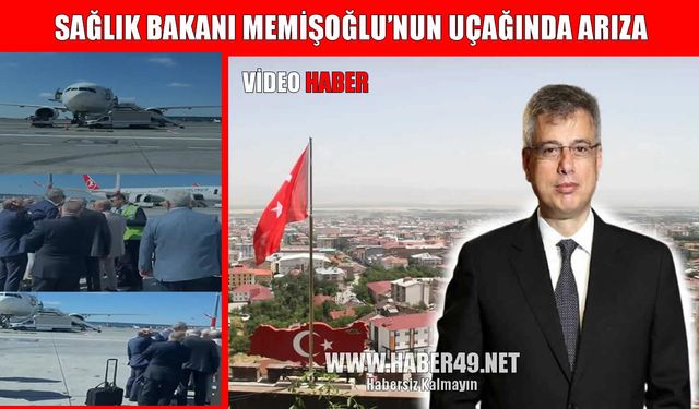 Sağlık Bakanı Memişoğlu’nun Muş ziyaretinde uçak arızası engeli