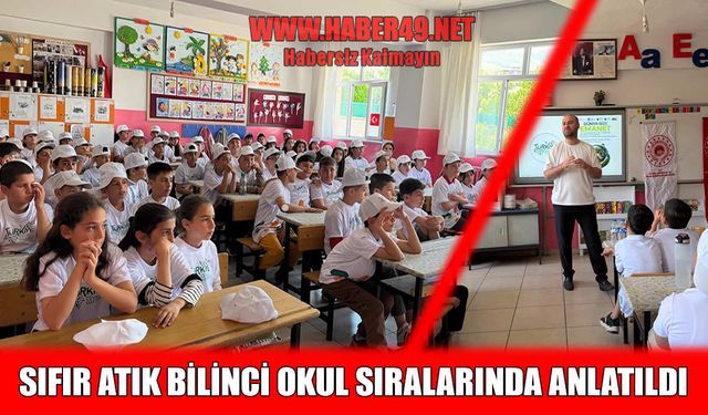 Muş’ta minik öğrencilere sıfır atık eğitimi verildi