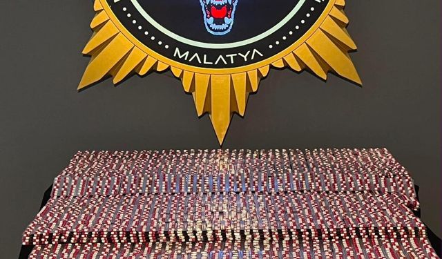 Malatya'da takside 28 bin sentetik ecza ele geçirildi