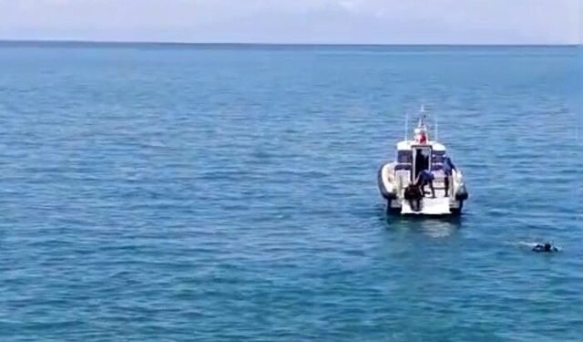 Van Gölü'ne Uçan Otomobilin Sürücüsü Yaralandı